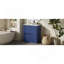 Meuble-lavabo 30 po avec lavabo en céramique et tiroirs pleine extension, meuble-lavabo autoportant avec glissières de tiroir à fermeture douce, conception cannelée, bleu-1951206112