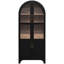 Armoire de cuisine Farmhouse avec tablettes ouvertes et réglables, tiroir caché et porte vitrée-889565636