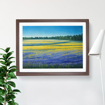 Timeless Bluebell Field 1 Piece Single Picture Frame Wall Art