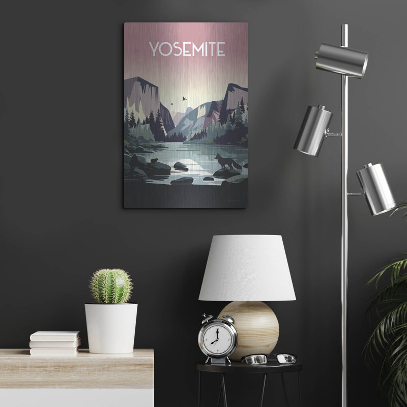 Art mural en métal Winston Porter «Yosemite» par Omar Escalante, H 24 po x l 16 po