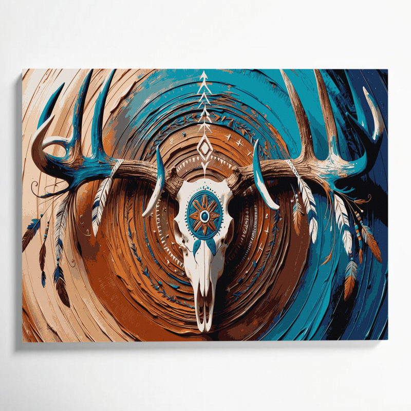 Art mural sur toile gris Southwestern Animals, H 11 po x l 14 po