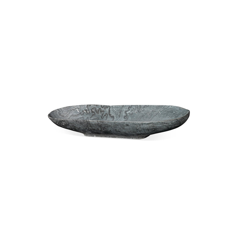 Handmade Marble Decorative Bowl, Gray Marble