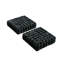 Lot de 2 coussins de sol noirs en mousse haute densité pour extérieur, avec housse douce capitonnée de 56 cm (22 pouces).