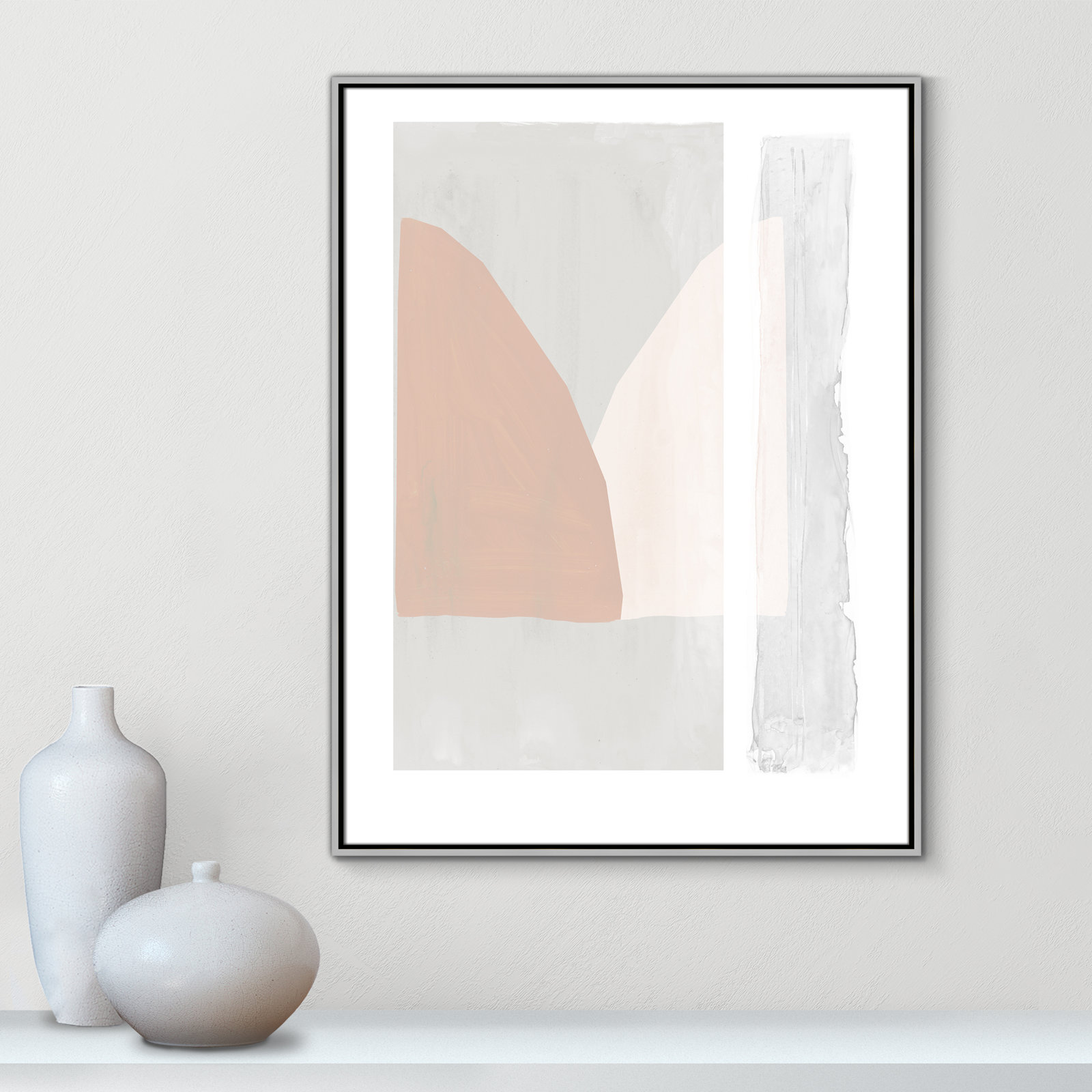 Lora "Soft And Light" Print by Tom Reeves, 41.5" H x 31.5" W x 2" D, Silver Framed Canvas