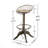 Edgington Swivel Upholstered Adjustable Height Counter Stool with Metal Frame