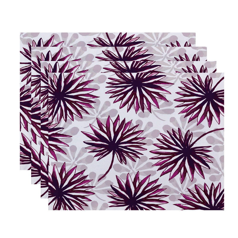 Ensemble de napperons 4 pièces Vathylakas, Mauve