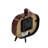 Rustic Analog Metal Quartz Movement / Crystal Tabletop Clock in Black/White/Copper