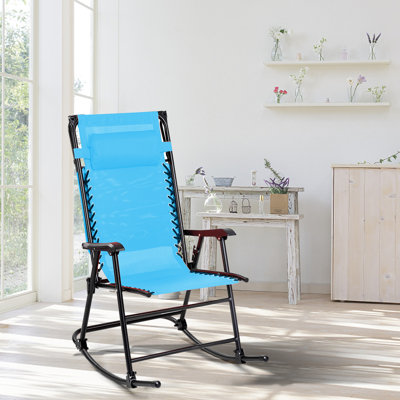 Chaise berçante en métal pour l'extérieur Nitya