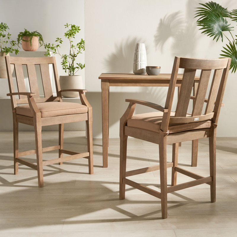 Tabouret de bar avec coussin H 46,8 po x l 25,4 po Samya, Brun