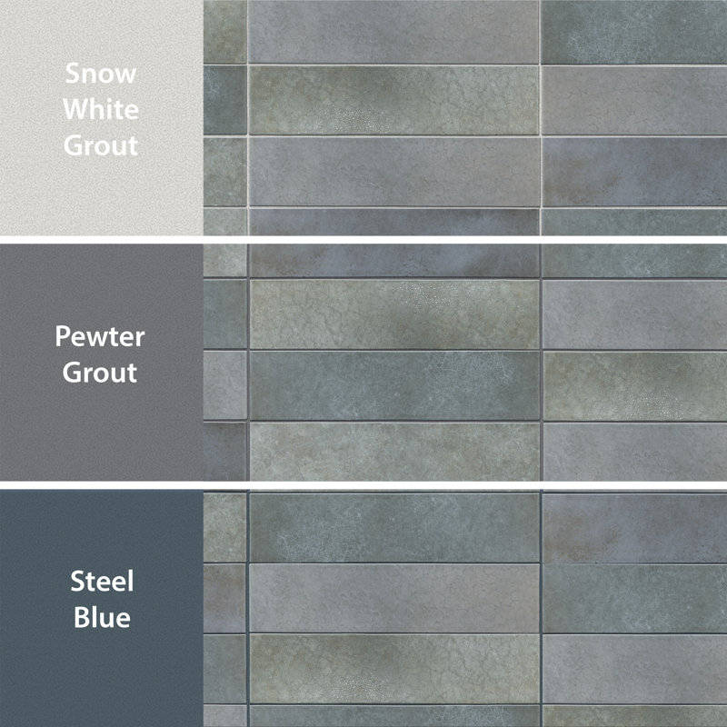 Heritage 2" x 10" Porcelain Stone Look Wall & Floor Tile, Indigo