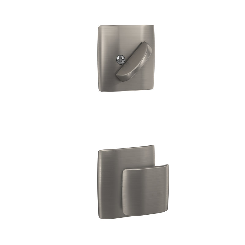 Ensemble de boutons d'extérieur Ganton (partie intérieure vendue séparément), Nickel satiné