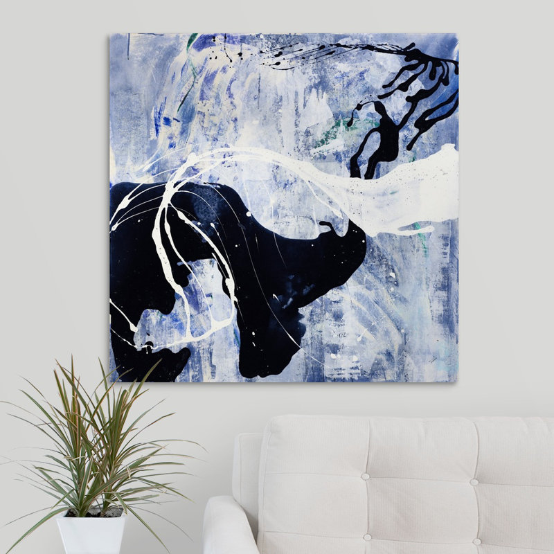 « yin yang », peinture sur toile, Toile tendue, H 12 po x l 12 po x P 1,25 po