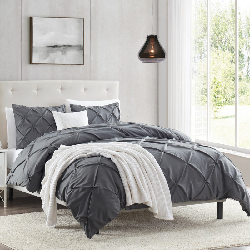 Comforter, Gray, Queen Comforter + 2 Standard Shams