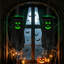 2 pièces de pendentifs fantôme de chapeau d'Halloween lueur dans la nuit, cour extérieure, maison hantée, décorations de bar, décoration d'ambiance de scène, crochets de porte