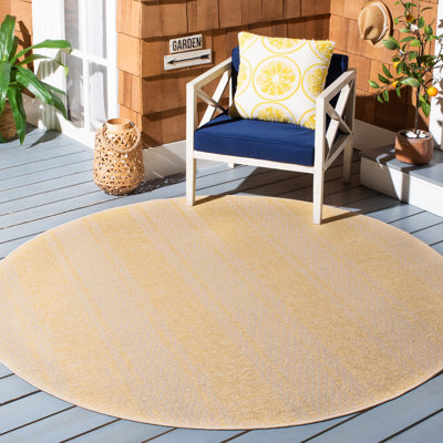 Marcella Beige/Gold Indoor / Outdoor Area Indoor/Outdoor Area Rug