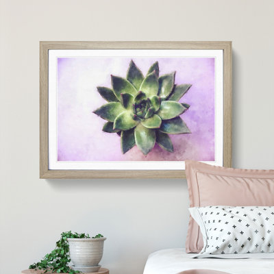 A Green Succulent Plant - Single Picture Frame Painting on MDF