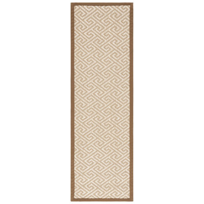 Tapis géométrique en sisal avec latex Jaquavion