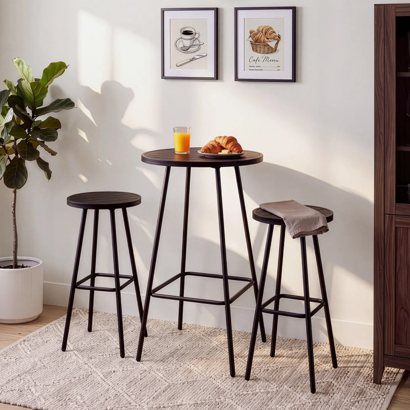 Ensemble bistro hauteur bar, Black