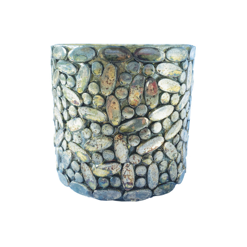 Porte-bougie votive en verre oxydé