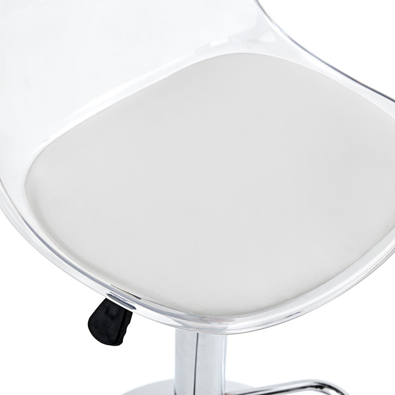 Modern Minimalist Bar Chairs And Bar Stools. Can Rotate 360 ° And Adjust Lifting. PET Backrest And PU Seats. Set Of 2. Suitable For Bars