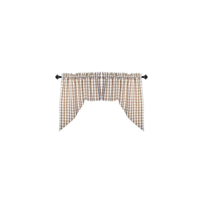 Jarratt Cotton Checkered Swag Window Valance