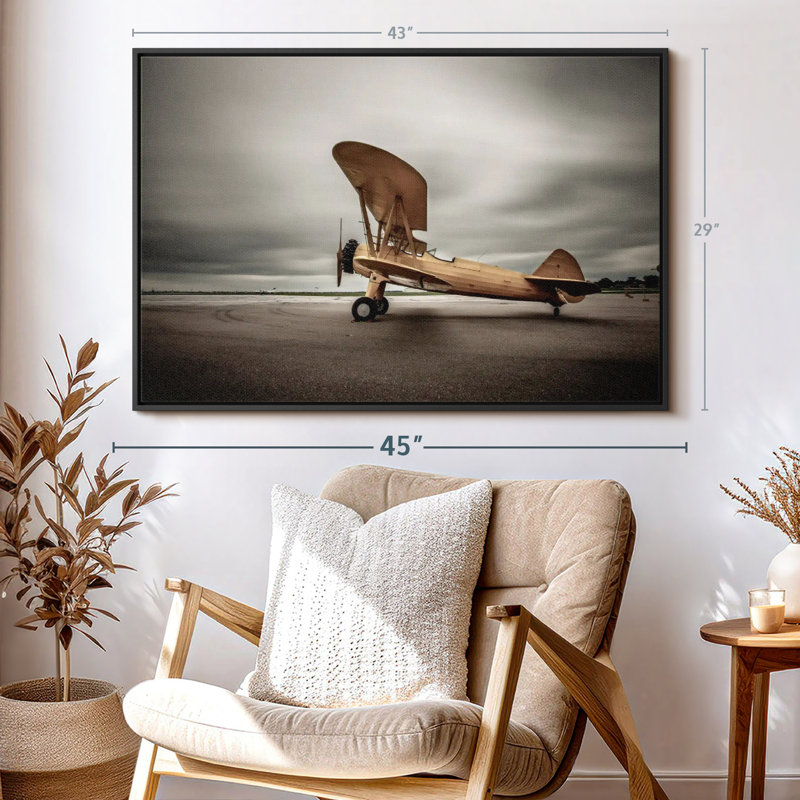 "Biplan Wall Art", H 43 po x l 29 po