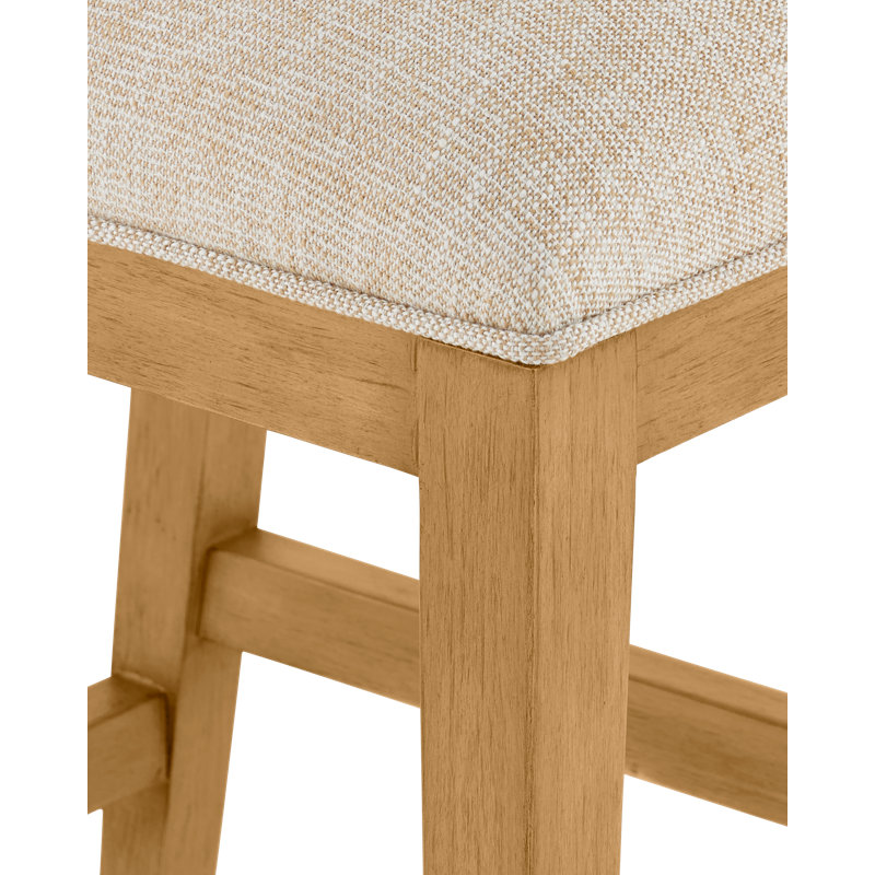 Santos Bar Stool, Barrett Dusk, Beige/Sea Sand/Satin Brass, Counter Stool (26" Seat Height)