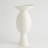 Wide Chiseled Orb Vase-Matte White
