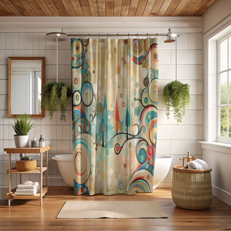 Magical Tree - Rideau de douche Premium, H 74 po x l 71 po