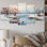 Paysage d'hiver, reflet glacé - Paysages, art mural, salon - 5 panneaux