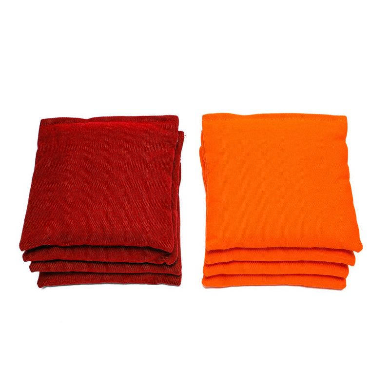 Ensemble de cornhole 2 'x 4' avec sacs, Rouge / Orange