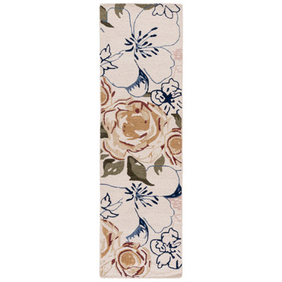 Jardin Hand Tufted Wool; Cotton Floral Indoor Rug