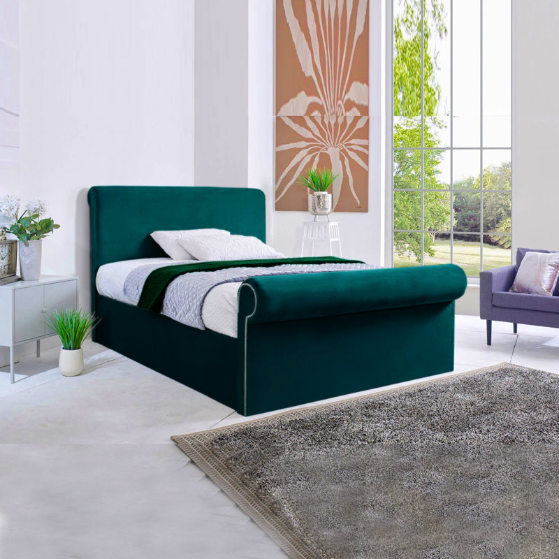 Cianne Upholstered Bed, Double (4'6), Mallard