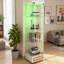 Vitrine moderne en verre avec tiroir et lumières DEL pour le salon et la chambre à coucher-357045824