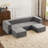 Ebern Designs Convertible Sectional Sofa with 3 Storage Ottomans-742965390