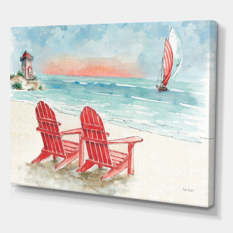 «Coastal Chair Relax Beach II», reproduction d'art sur toile tendue, H 30 po x l 40 po x 1,5 po