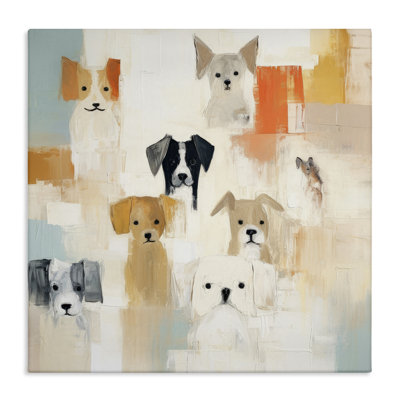 «Modern Dog Collage On Canvas» par Irena Orlov, reproduction