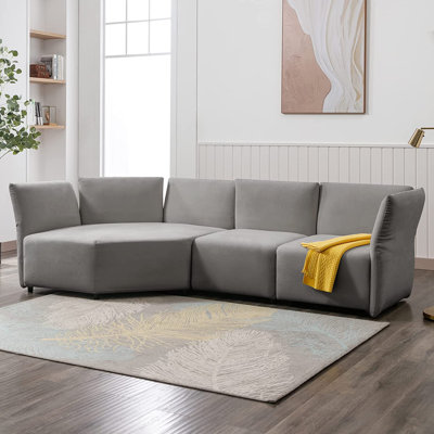 Latitude Run® Firida 3 - Piece Velvet Sectional | Wayfair