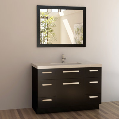 Mosley 48'' Single Bathroom Vanity with Quartz Top