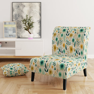 Fauteuil de chambre rembourré bohémien et éclectique Botanical