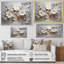 Orchidée blanche jardin de branches 10 - Art mural floral abstrait pour le salon-165534928-165534942