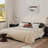 Solid Wood King Size Boucle Platform Bed with Rounded Headboard in Dove Gray with DIY Multicolor RGB Lights-118659063-118659065