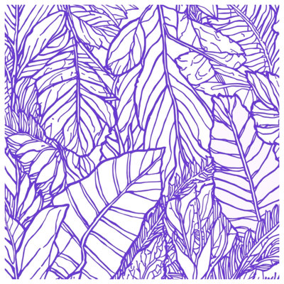 Purple Leaf Illustration Blankets