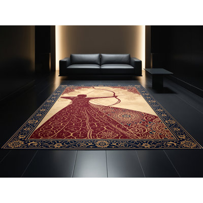 Tapis oriental doux et moelleux de style oriental paralympique en archer