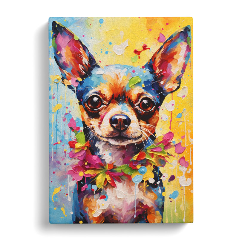 Chihuahua Action No.2 - No Frame Print, 50cm H x 35cm W x 3cm D