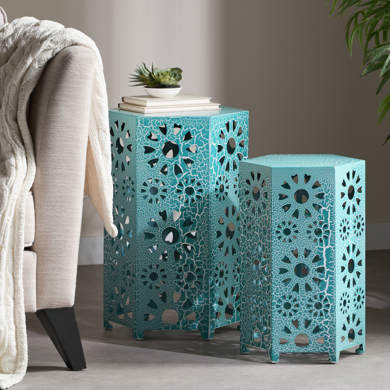 Table d'appoint ELiana, Sarcelle