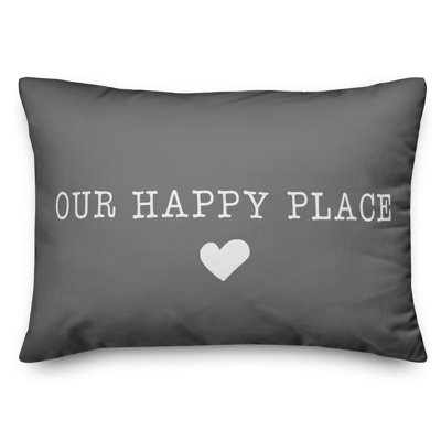  Housse de coussin rectangulaire et insert Our Happy Place