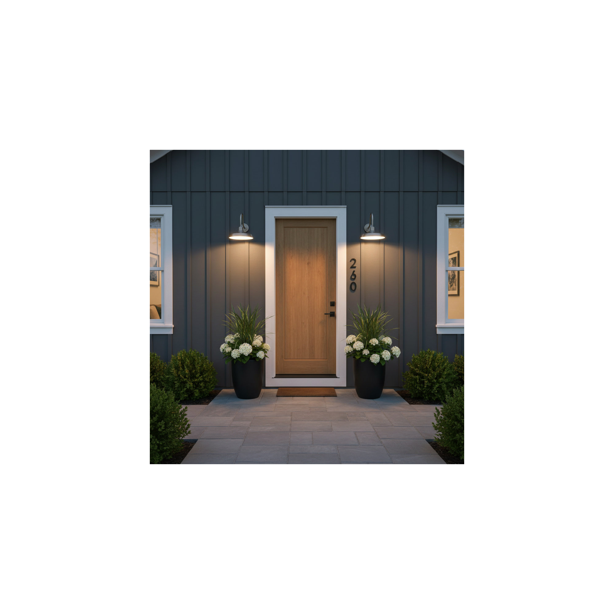 Vanielle Single Light Bell Outdoor Composite Wall Light, Antique Brushed Aluminum, 17.5" H x 16" W x 32.5" D
