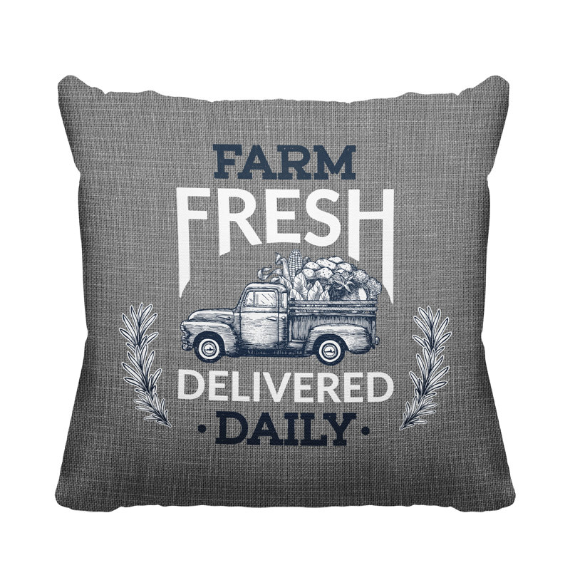 Coussin intérieur / extérieur Ringo Farm, L 19 po x H 19 po, gris