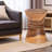 Honeycomb Wood Side Table - Handcrafted Sculptural End Table Styled in Boho Boho Design.